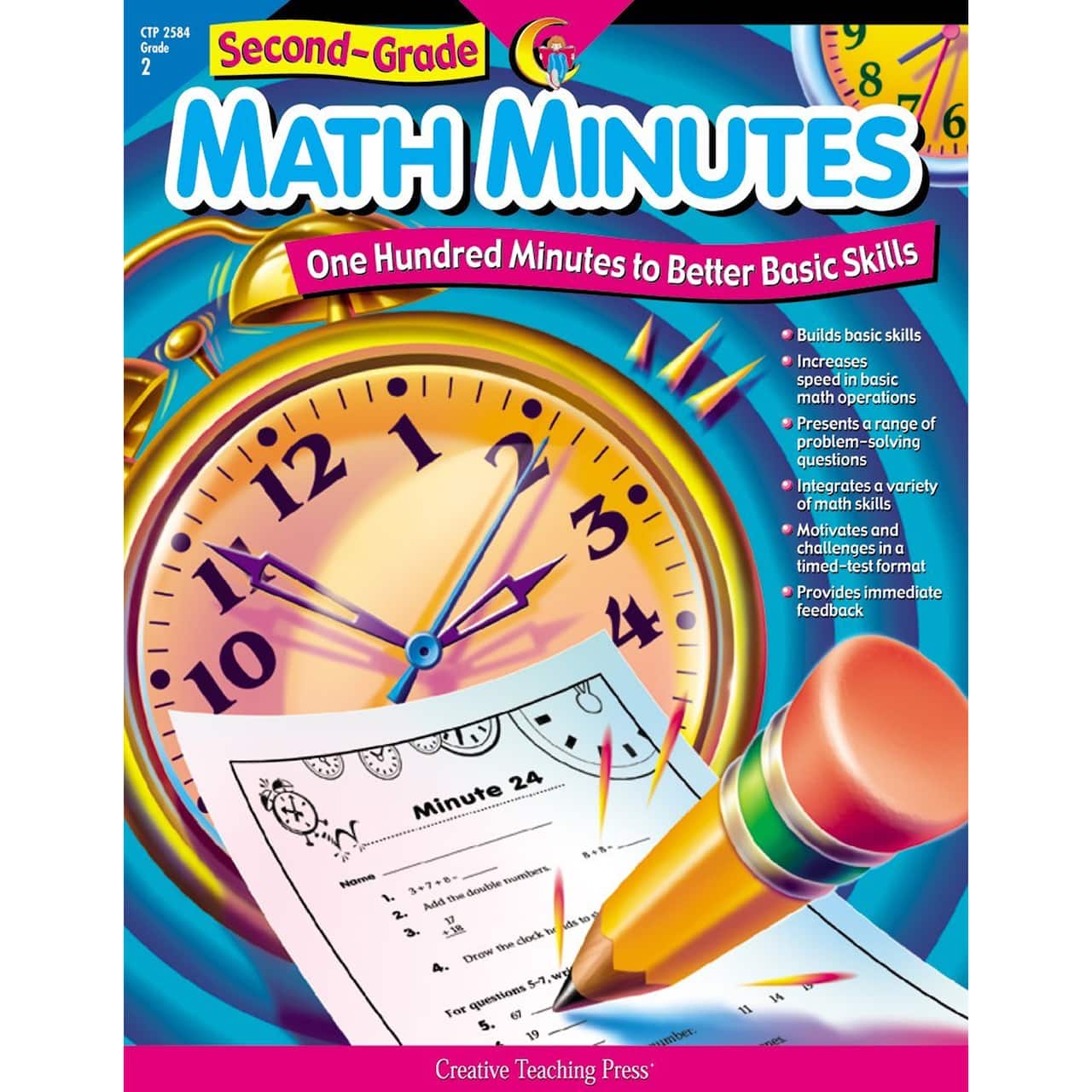 Creative Teaching Press® Math Minutes Workbook, Grade 2